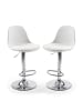 relaxdays 2x Barhocker in Weiß - (H)83–103 x Ø 38 cm