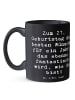 Mr. & Mrs. Panda Kaffeebecher Spruch 27. Geburtstag Wünsche mit ... in Schwarz
