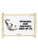 Mr. & Mrs. Panda Holztablett Pinguin Lachen mit Spruch in Weiß