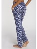 s.Oliver Pyjamahose in blau-gemustert