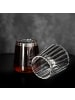 Almina 2er-Set Gläser "Luana Corta" - 350 ml im Relief-Design in Transparent