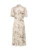Soaked in Luxury Kleid SLClero Feminine Form in Oatmeal Leave Print
