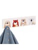 relaxdays Kindergarderobe in Braun/ Grau - (B)38 x (H)10 x (T)5,5 cm