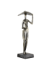 GILDE Skulptur Lady mit Hut bronzefarben - (H) 33 cm