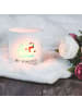 Mr. & Mrs. Panda Windlicht Glas Einhorn Schneemann mit Spruch in Transparent