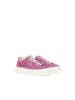Casadei Fuchsia Stoff und Leder Low Top Sneaker