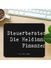 Mr. & Mrs. Panda Maus Pad Spruch Steuerberaterin Heldin mit Spruch in Schwarz