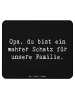 Mr. & Mrs. Panda Maus-Pad Spruch Opa Schatz mit Spruch in Schwarz