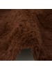 Pergamon Hochflor Shaggy Teppich Fluffy in Dunkelbraun