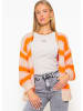 SASSYCLASSY Oversize Strick-Cardigan in Offwhite I Orange