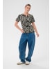Kaffe T-shirt KAbella Regular fit in Black Deep/Chalk s animal
