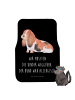 Mr. & Mrs. Panda Fußmatte Auto Hund Basset Hound mit Spruch in Schwarz