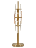 Mauro Ferretti Tischleuchte aus goldfarbenem Metall und Glas (20 x 18 x 66 cm)
