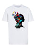 F4NT4STIC T-Shirt Schmetterling Silhouette TEE UNISEX in weiß