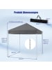 COSTWAY Pavillon 2x2m Pop-up Faltpavillon in Grau