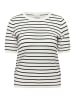 KAFFE curve Strickpullover KClizzy Regular fit in Chalk / Black stripe