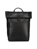 Jost Lund Business-Rucksack Leder 44 cm Laptopfach in schwarz