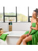 relaxdays Badezimmerschrank in Weiß/ Natur - (B)30 x (H)96,5 x (T)30 cm