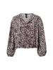 MARC CAIN SPORTS  Blusenshirt in aubergine weiß - 0001