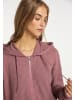 IZIA Kapuzensweatjacke in Mauve