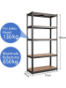 COSTWAY Lagerregal Schwerlastregal 5 Ebenen 75x30x150cm in Schwarz