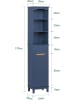 SoBuy Hochschrank in Blau - (B)35 x (H)170 x (T)30cm