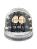 Mr. & Mrs. Panda Schneekugel Eulen Liebe mit Spruch in Kreidetafel
