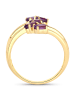 Rafaela Donata Ring aus Sterling Silber mit Amethyst in gelbgold