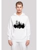 F4NT4STIC Basic Hoodie Cities Collection - Munich skyline in weiß