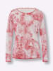 Heine Feinstrickpullover in flamingo-hellrosé-bedruckt