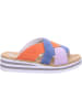 rieker Pantoletten in mauve/bleu/pumpkin