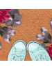 relaxdays Fußmatte "Blumen" in Bunt - 60 x 40 cm