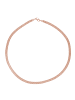 Luxxos Kette "Meshkette gefüllt mit Zirkonia" in Roségold