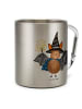 Mr. & Mrs. Panda Karabiner Tasse Fledermaus Zauberer ohne Spruch in Silber
