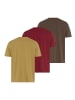 Man's World T-Shirt in braun, camel, bordeaux
