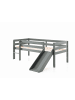 58 aufm Kessel KOJENBETT mit Rutsche Karolina 208x83x175 aus Massivholz in Grau