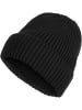 styleBREAKER Feinstrick Beanie Mütze mit Krempe in Schwarz