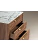Angel Cerdá Chiffonier 7039 in Walnuss / Stahl / Weiß – (B)60 x (H)107 x (T)45 cm