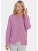 GOLDNER Eleganter Herbstcardigan mit Rundhals in flieder