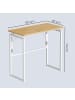 VASAGLE Computertisch Barnet in Eichenfarben - (B)80 x (H)74 x (T)40 cm