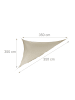 relaxdays Sonnensegel Dreieck in Beige - (B)3,5 x (H)3,5 x (T)3,5 m