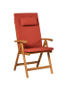 Beliani 7-tlg Gartentisch Set JAVA PREMIUM in Braun/Rot