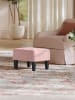 SONGMICS Sitzhocker Maceo in Rosa-Schwarz - (B)32 x (H)26 x (T)40 cm