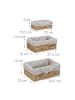relaxdays 3 tlg. Brotkorb-Set in Natur/ Creme