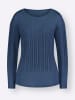 Sieh an! Langarm-Pullover in jeansblau