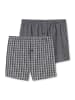 Schiesser Web-Boxershorts 2er Pack in Schwarz