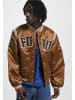 FUBU College Jacket in brown/black/creme
