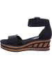 rieker Keilsandalette in schwarz