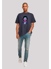 F4NT4STIC Oversize T-Shirt TV Times Jeremy Beadle 1982 Pop Art in marineblau