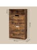 VASAGLE Schuhschrank Custos in Braun - (B)60 x (H)102 x (T)24 cm